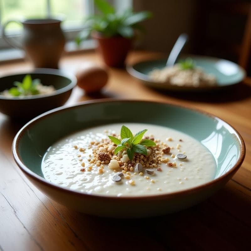 Porridge de Chía y Leche de Coco: Desayuno Keto Antiinflamatorio con Semillas de Lino