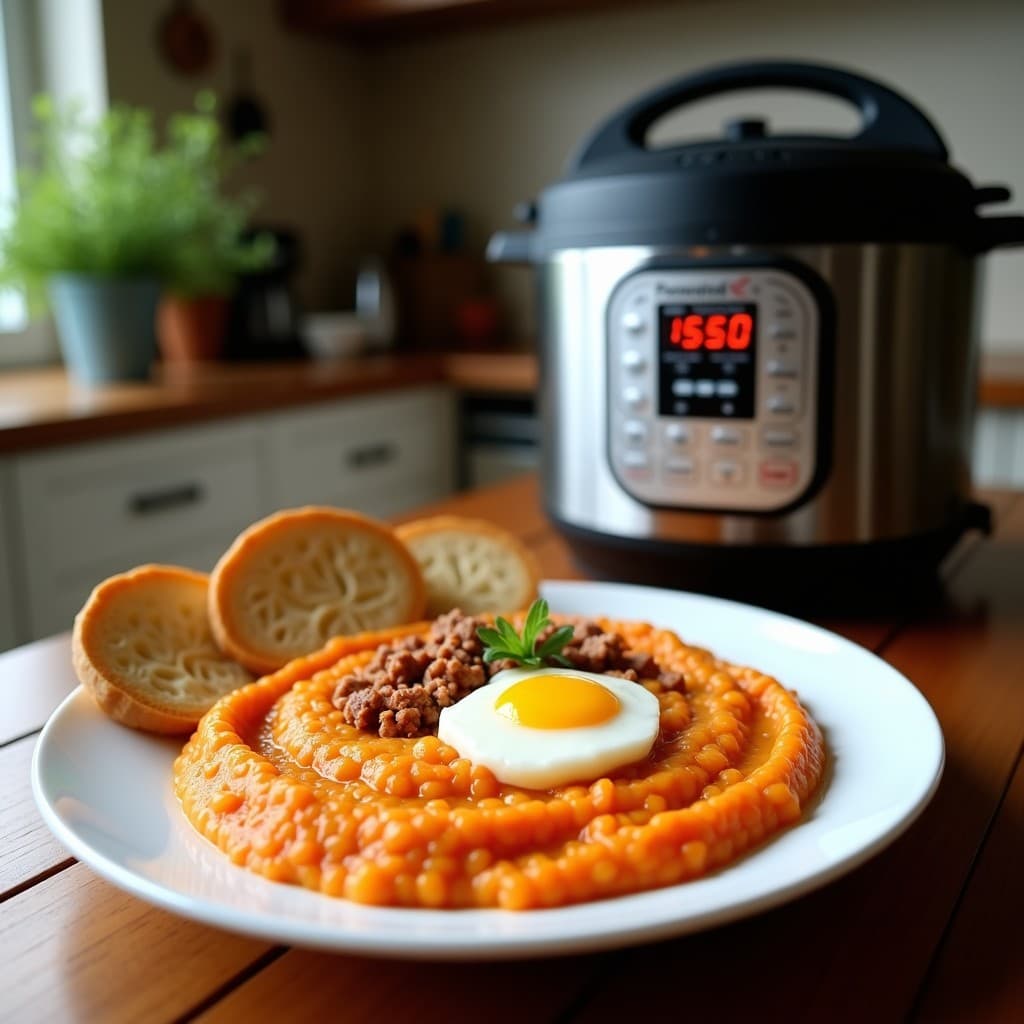 Porridge de Lentejas Rojas y Coco: Desayuno Keto Sin Lácteos en Olla Express