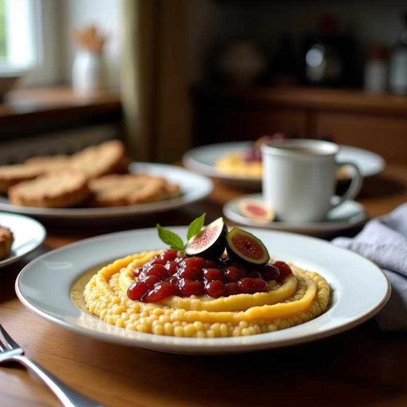 Porridge de Lino Dorado con Compota de Higo Negro: Desayuno Keto Sin Lácteos y Rico en Omega-3