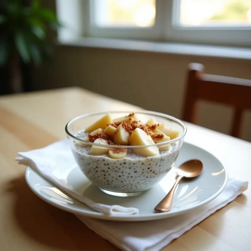 Porridge de Mecedonia de Frutas y Semillas de Chía: Desayuno Vegano Sin Cocinar