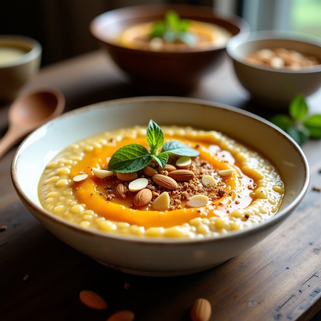 Porridge de Mijo y Calabaza con Especias Marroquíes: Desayuno Sin Gluten y Keto