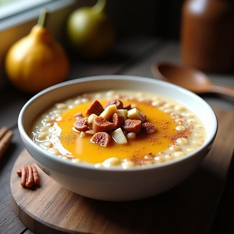 Porridge de Mijo y Canela con Compota de Higo: Desayuno Energético Sin Lactosa
