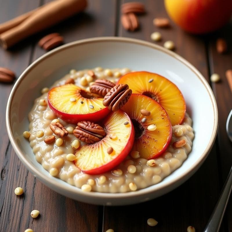 Porridge de Mijo y Canela con Manzana Asada: Desayuno Sin Gluten y Reconfortante
