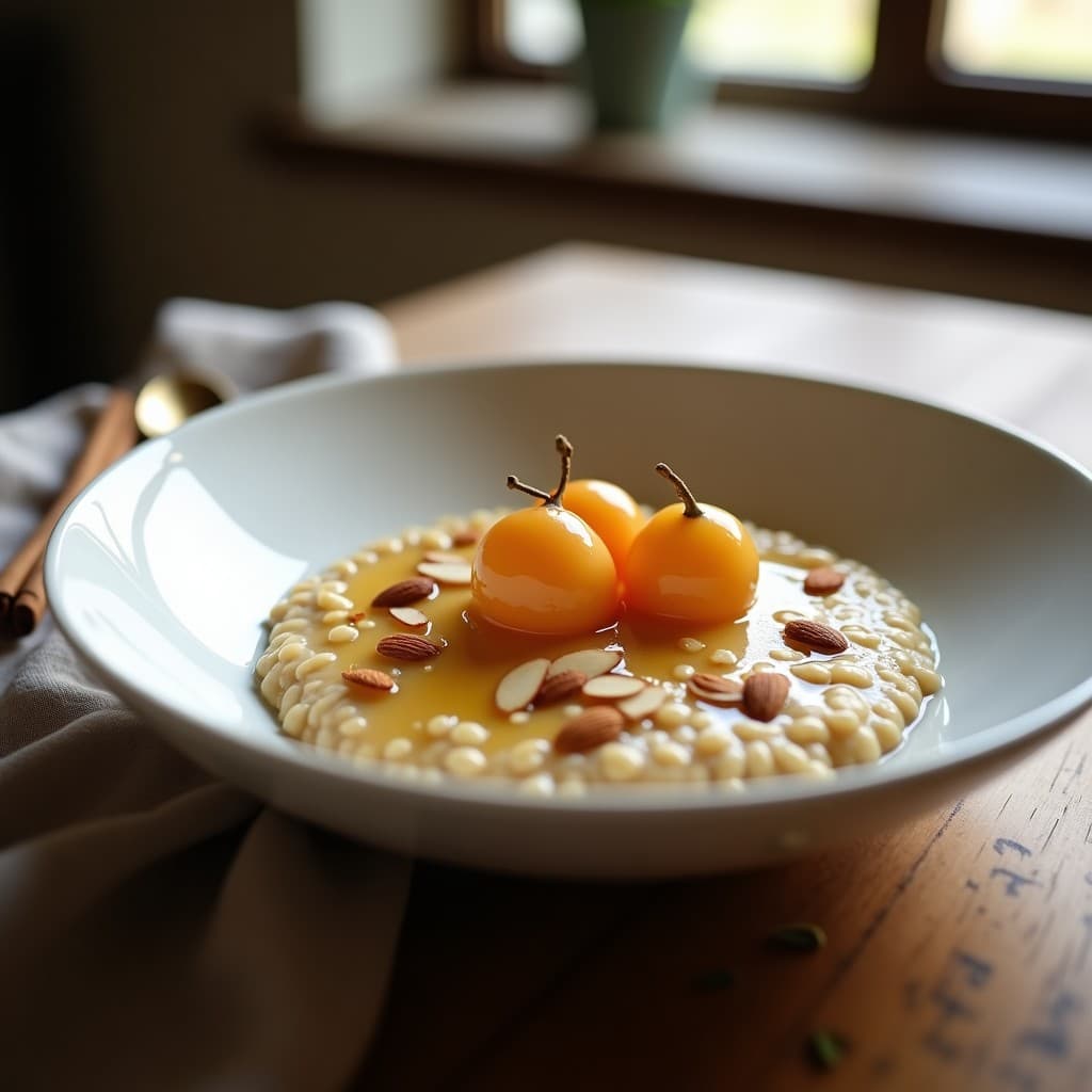 Porridge de Mijo con Compota de Ciruela Mirabelle y Cardamomo: Desayuno Francés Sin Lácteos