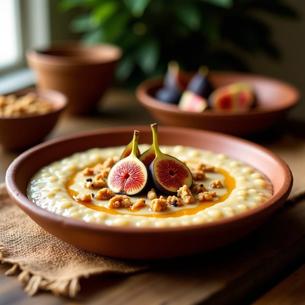 Porridge de Mijo con Leche de Almendras y Higos Frescos: Desayuno Africano Sin Lactosa