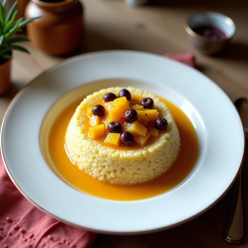Porridge de Mijo con Compota de Maracuyá y Coco: Desayuno Sin Gluten y Energético