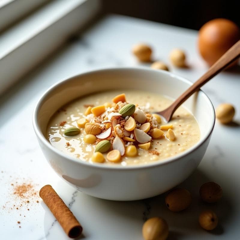Porridge de Quinoa con Leche de Almendras y Cardamomo: Desayuno Keto y Sin Lactosa