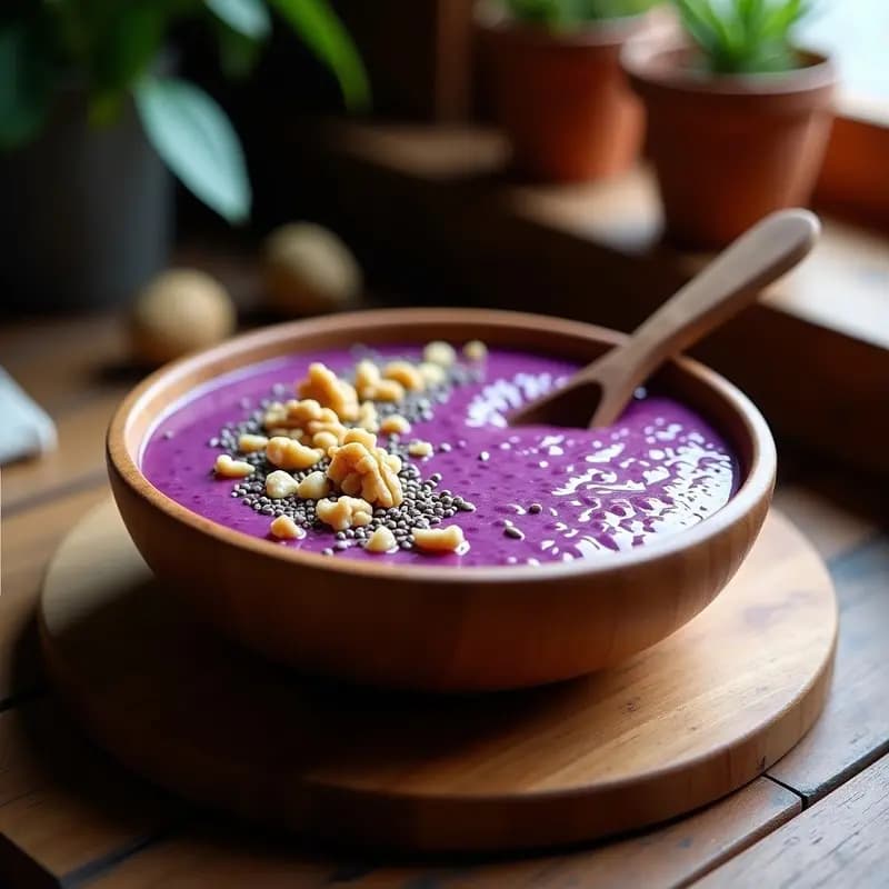 Porridge de Quinoa con Puré de Boniato Morado: Desayuno Andino Alto en Antioxidantes