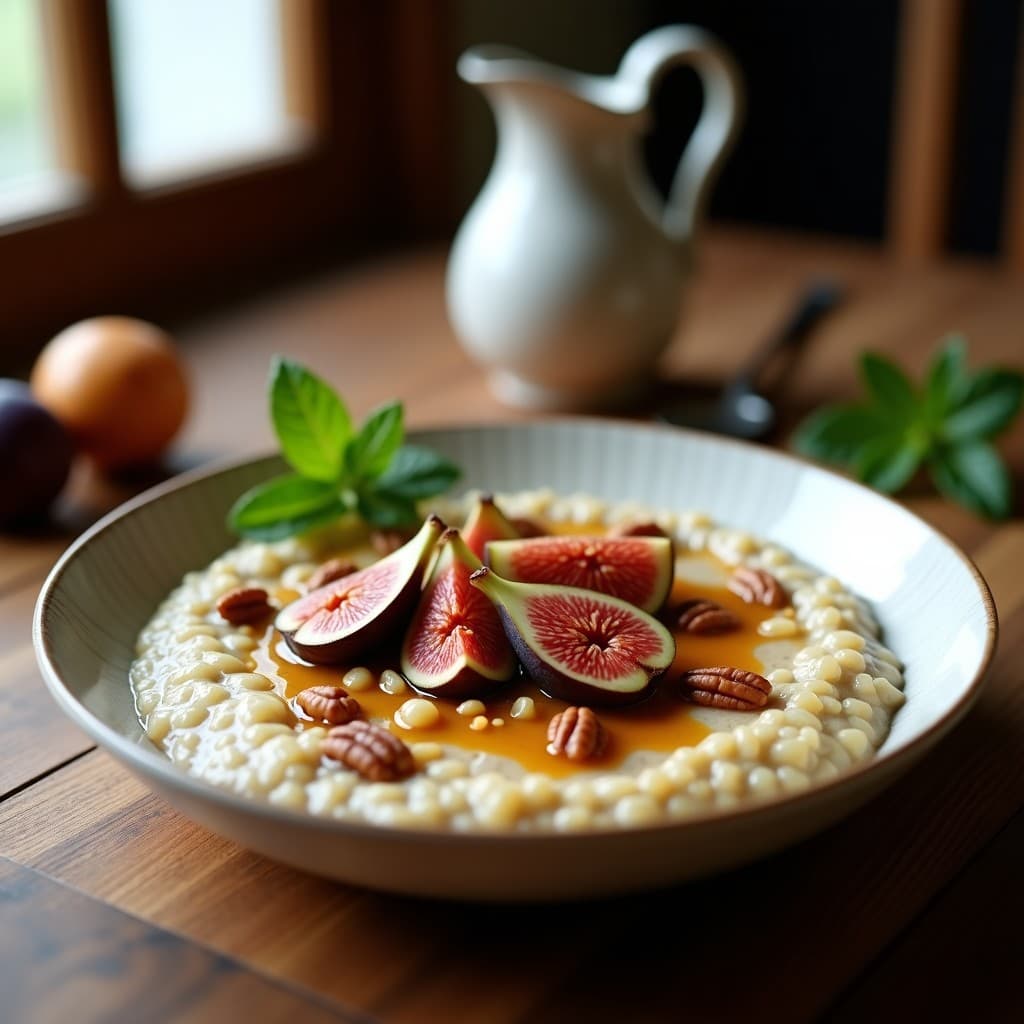 Porridge de Quinoa y Cardamomo: Desayuno Caliente con Compota de Higos y Nueces
