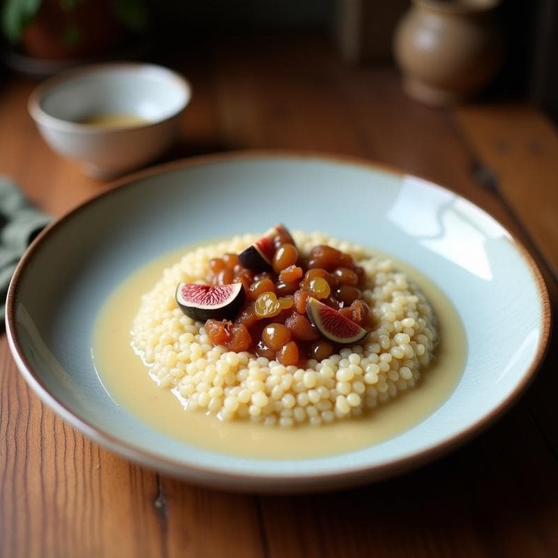 Porridge de quinoa con leche de coco y compota de higos: Desayuno keto sin azúcares