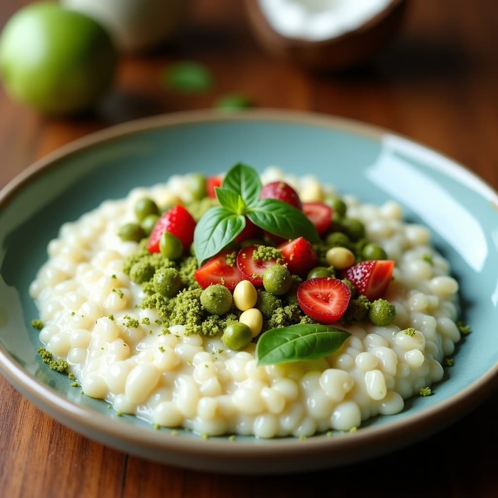 Porridge de Quinoa con Leche de Coco y Matcha: Desayuno Energético Sin Lácteos