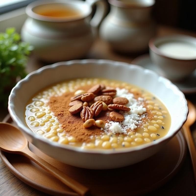 Porridge de Quinoa y Polvo de Lucuma: Desayuno Peruano Vegano y sin Azúcar