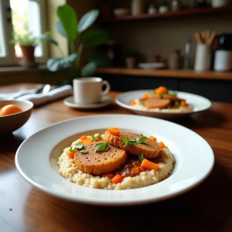 Porridge de Quinoa con Pera Asada y Canela: Desayuno Peruano Sin Azúcar