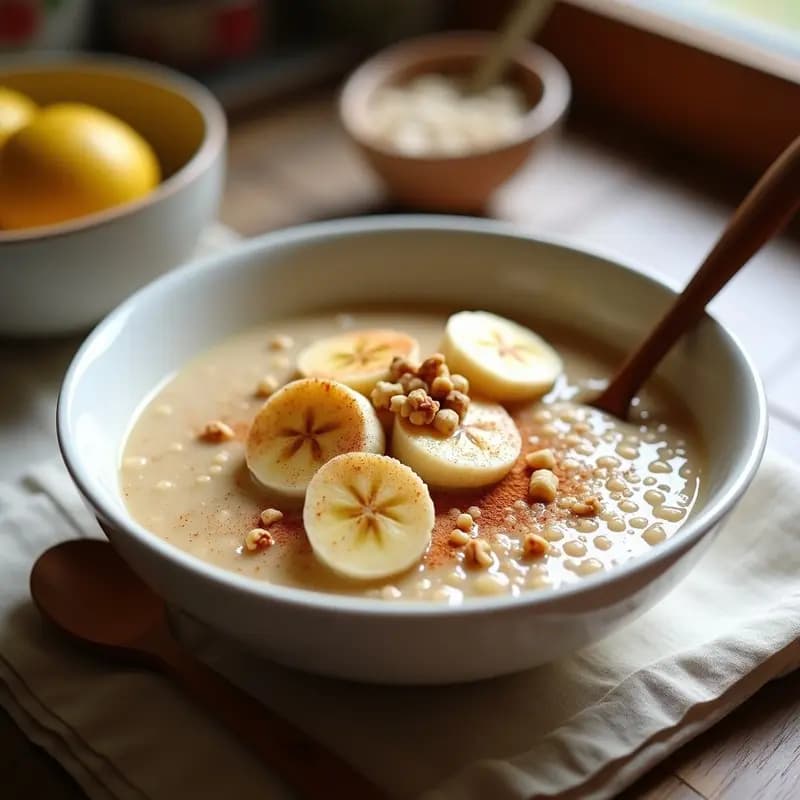 Porridge de Quinoa con Plátano y Canela: Desayuno Andino Alta en Proteína y Sin Gluten
