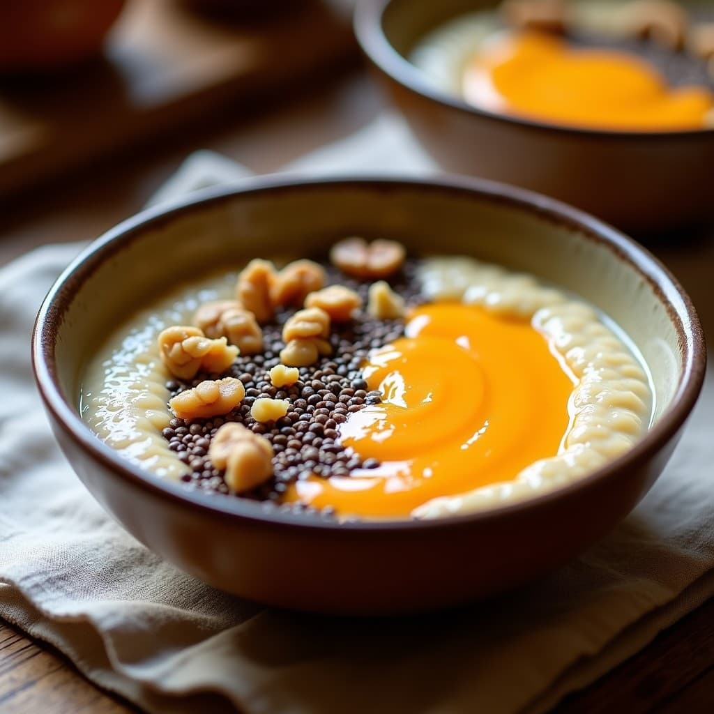 Porridge de Quinoa con Puré de Tamarillo: Desayuno Peruano Keto y Sin Lactosa