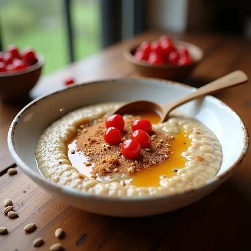 Porridge de Semillas de Cáñamo y bayas de Goji: Desayuno Antiinflamatorio en Thermomix