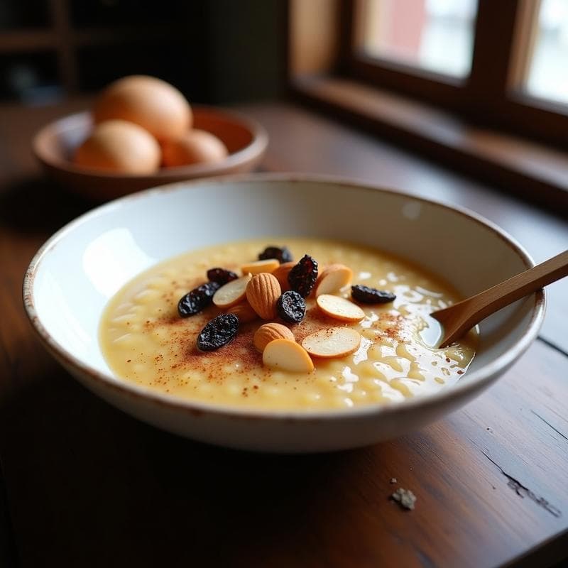 Porridge de Teff y Canela con Toppings de Nuez Moscada: Desayuno Etiopé Alto en Hierro y Energía