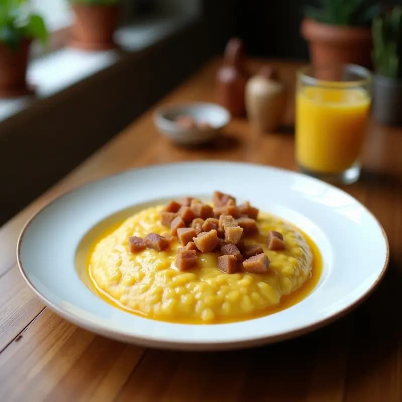 Porridge de Teff y Canela con Puré de Maracuyá: Desayuno Etíope Sin Gluten en Thermomix