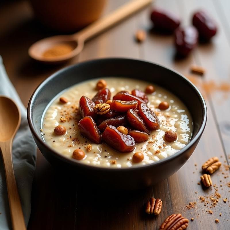 Porridge de Teff con Compota de Dátiles y Nueces: Desayuno Etíope Sin Gluten y Energético
