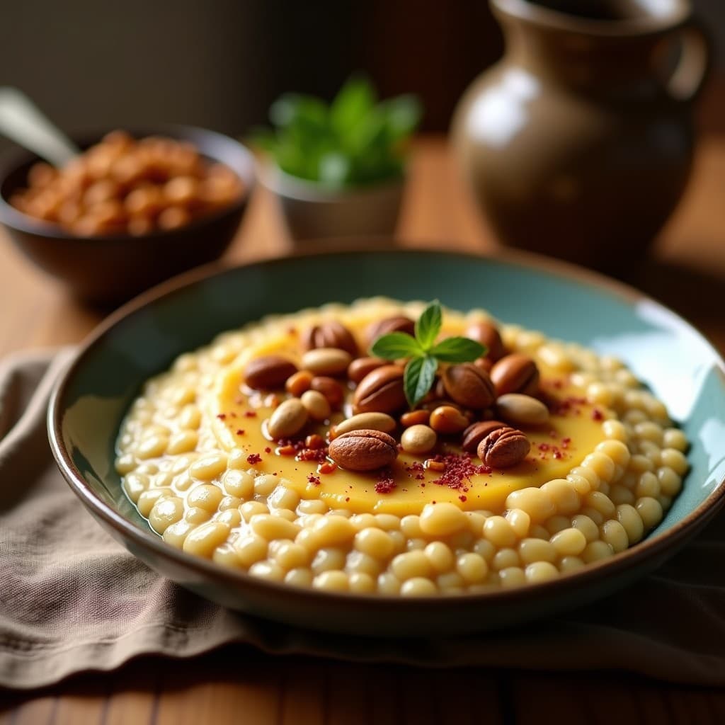 Porridge de Teff con Leche de Tigre y Frutos Secos: Desayuno Etíope Alto en Hierro