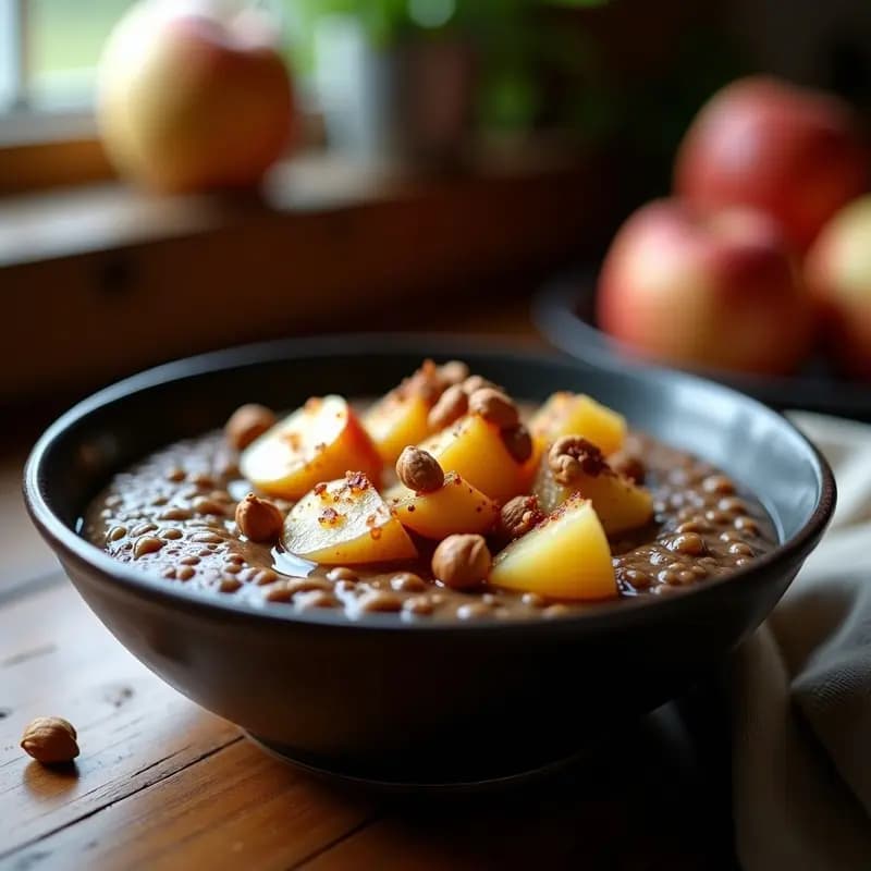 Porridge de Trigo Negro con Compota de Manzana: Desayuno Ruso Sin Gluten