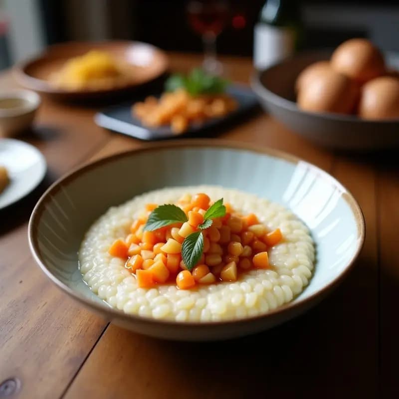 Porridge de Trigo Sarraceno con Compota de Ciruelas Umeboshi: Desayuno Japonés Keto