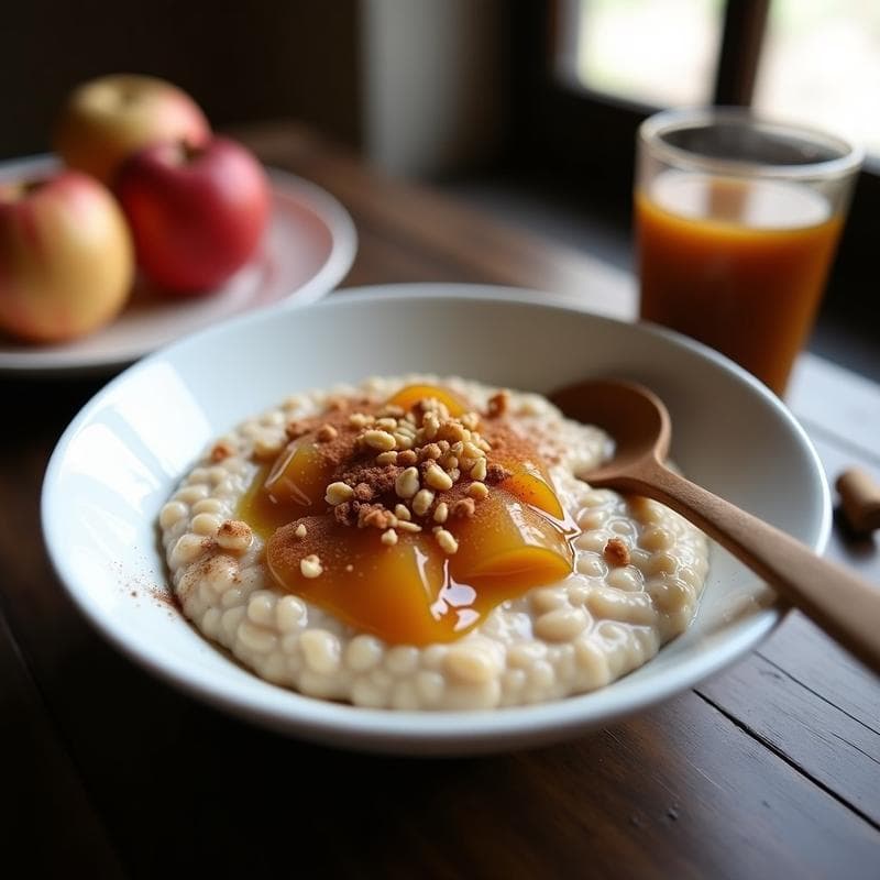 Porridge de Trigo Sarraceno con Compota de Manzana: Desayuno Vegano Sin Lactosa en 10 Minutos