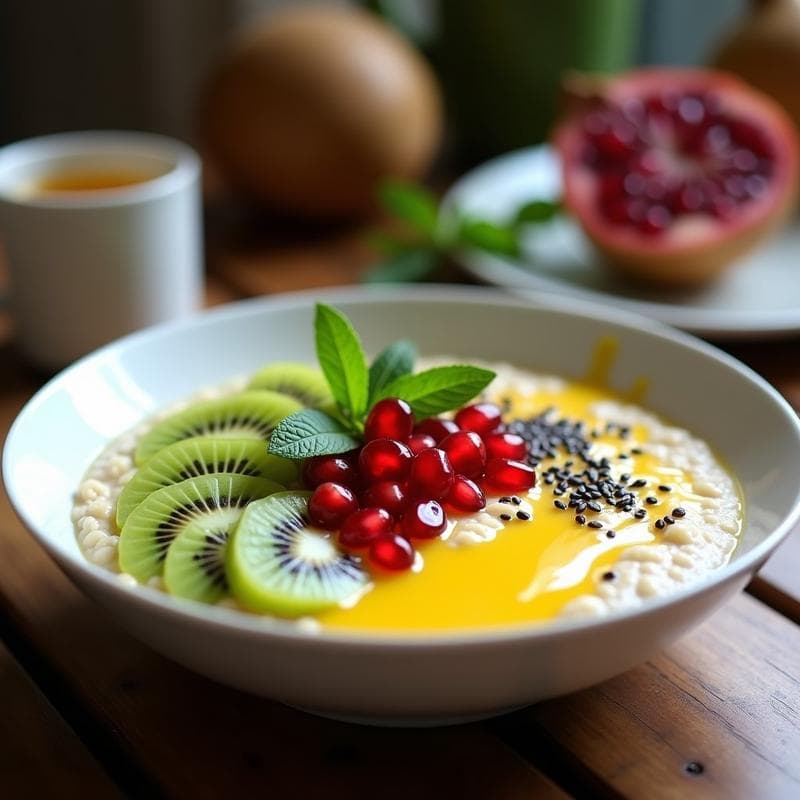 Porridge de Trigo Sarraceno con Leche de Tigre y Semillas de Amapola: Desayuno Peruano-Alto en Proteína