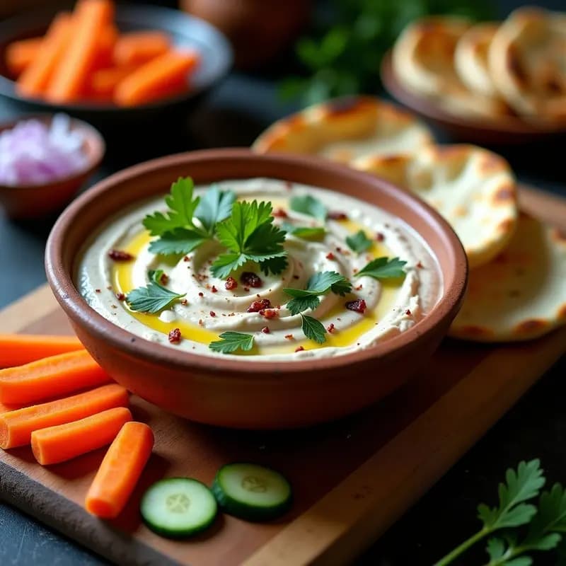 Posto de Berenjena Asada y Yogur Griego: Receta Bangladesí de Dip Frío y Cremoso