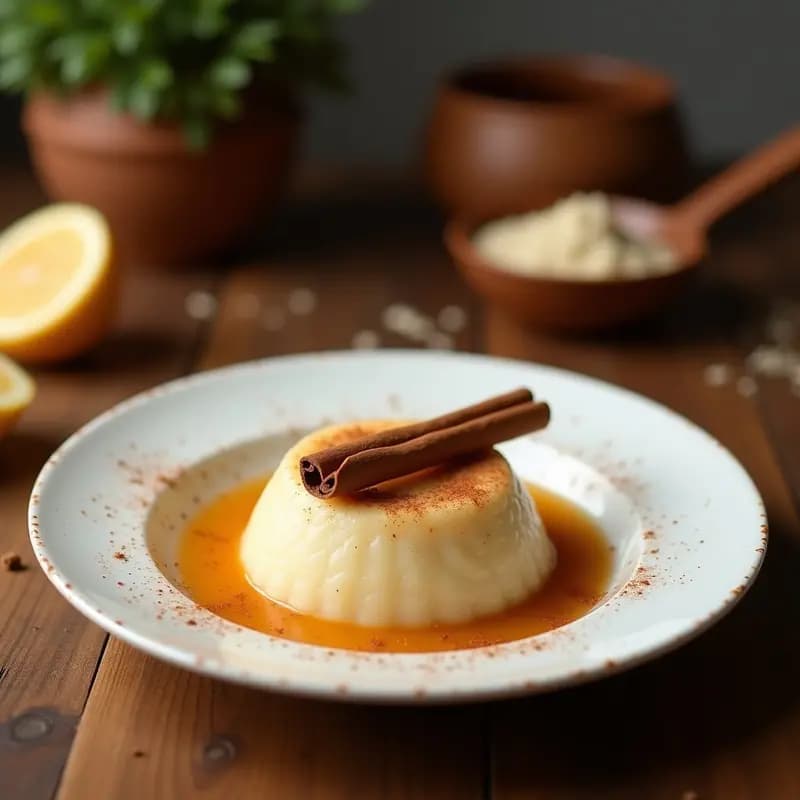Postre de Semolín con Leche de Coco y Canela: Receta Egipcia Vegana y Sin Lactosa