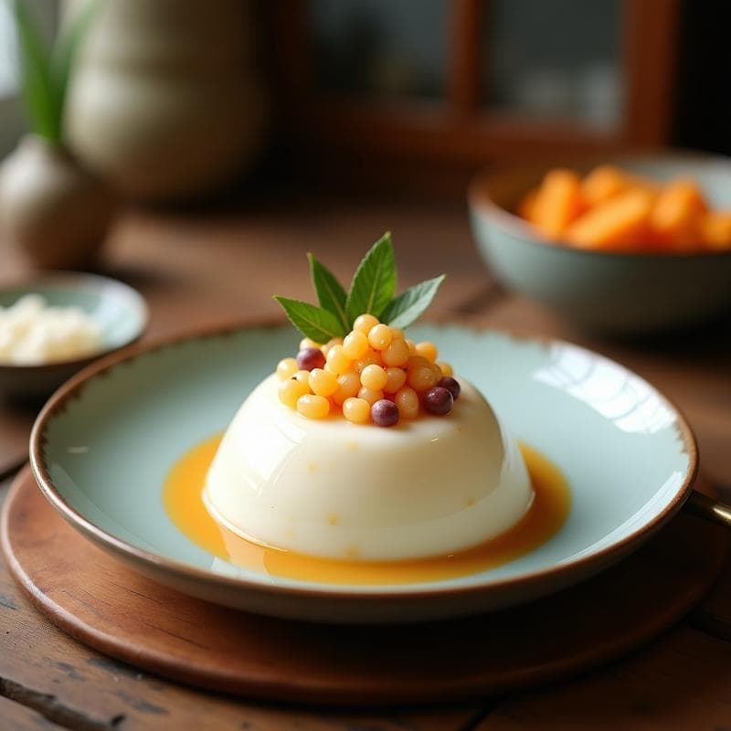 Postre de Tapioca con Leche de Coco y Lichi: Receta Brasilera Vegana Sin Horno