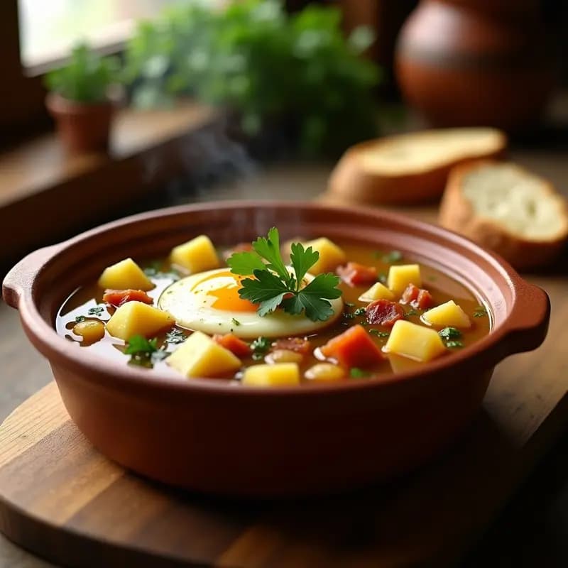 Potaje de Berros: Sopa Andaluza de Hierbas Silvestres con Patata y Huevo