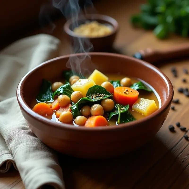 Potaje de Garbanzos con Acelgas: Receta de Cuchara Vegana y Sustanciosa