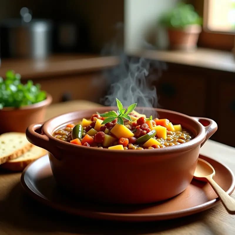 Potaje de Lentejas con Verduras y Tocino: Receta de la Huerta Castellana