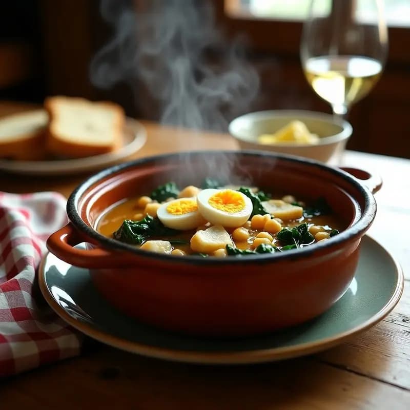 Potaje de Vigilia con Bacalao y Espinacas: Receta Tradicional Andaluza sin Gluten