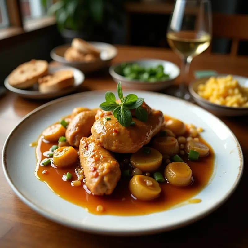 Poulet Yassa Senegalés con Cebolla Caramelizada y Limón: Receta Africana Picante y Aromática