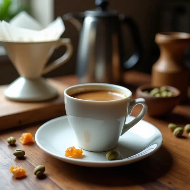 Pourover de Café Etíope con Especias de Cardamomo: Bebida Artesanal y Aromática