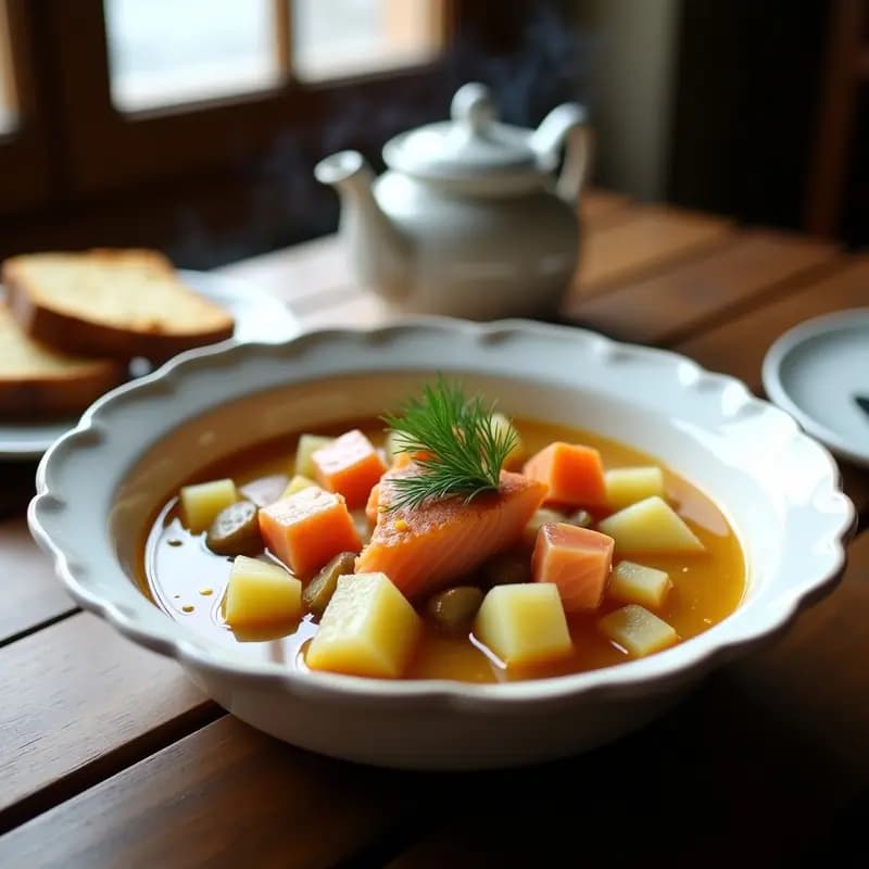 Pouteen de Salmón Ahumado y Patatas: Receta Irlandesa Tradicional en Olla Lenta