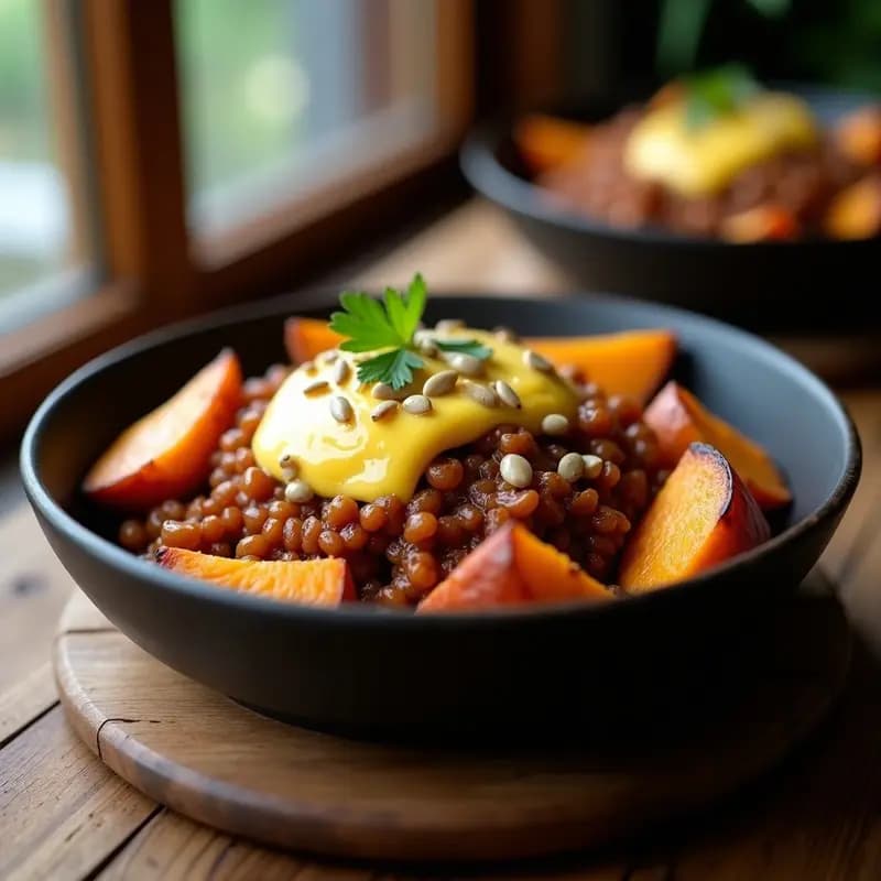 Poutín energético de Batata y Queso de Anacardos: Receta Canadiense Vegana y Crunchy
