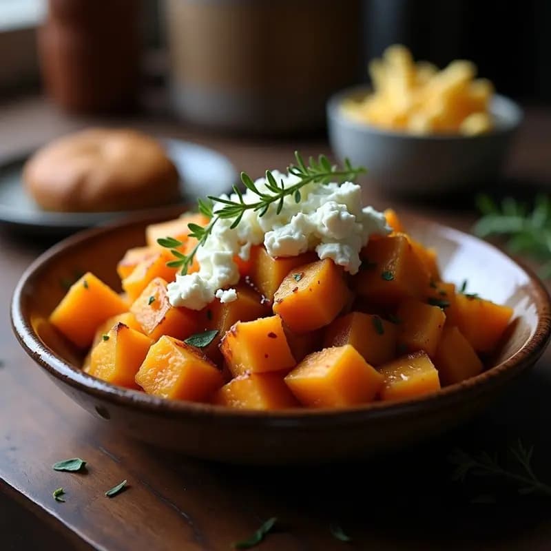 Poutín de Camote y Queso de Cabra: Receta Canadiense Vegetariana y Sin Gluten