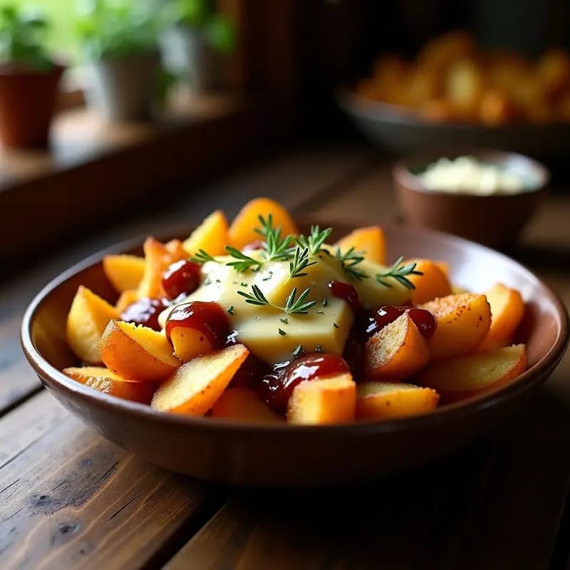 Poutine Francés con Patatas Crujientes y Queso Cheddar: Comfort Food en 30 Minutos