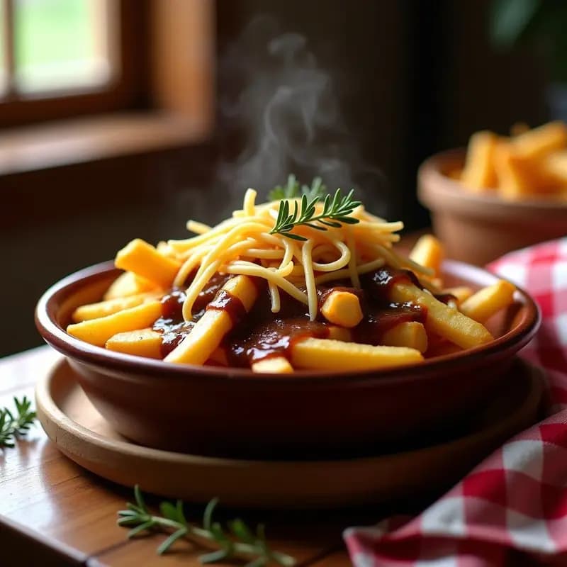 Poutine Quebecois con Queso en Granos y Salsa Gravy: Receta Canadiense Crujiente en Horno