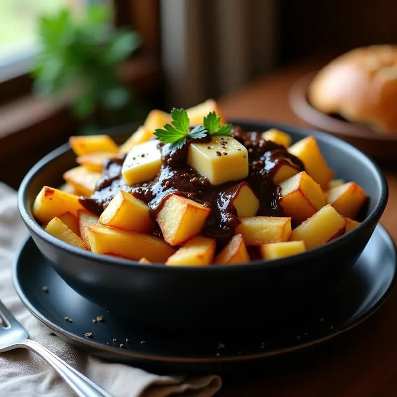 Poutine Francesa con Queso Brie y Salsa de Trufa: Receta Canadiense de Lujo en 30 Minutos