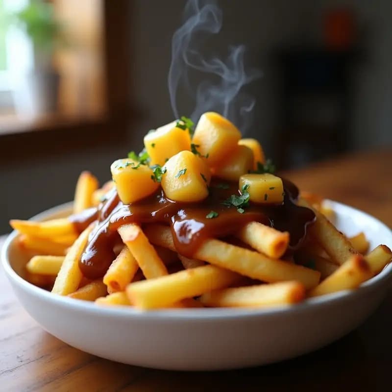 Poutine Canadiense con Queso Cheese Curds y Salsa Gravy: Receta Decadente en 30 Minutos
