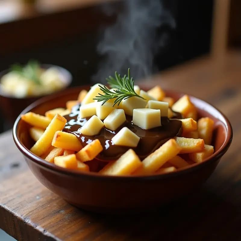 Poutín Quebequense con Queso Curd y Gravy de Hongos: Receta Canadiense Reconfortante