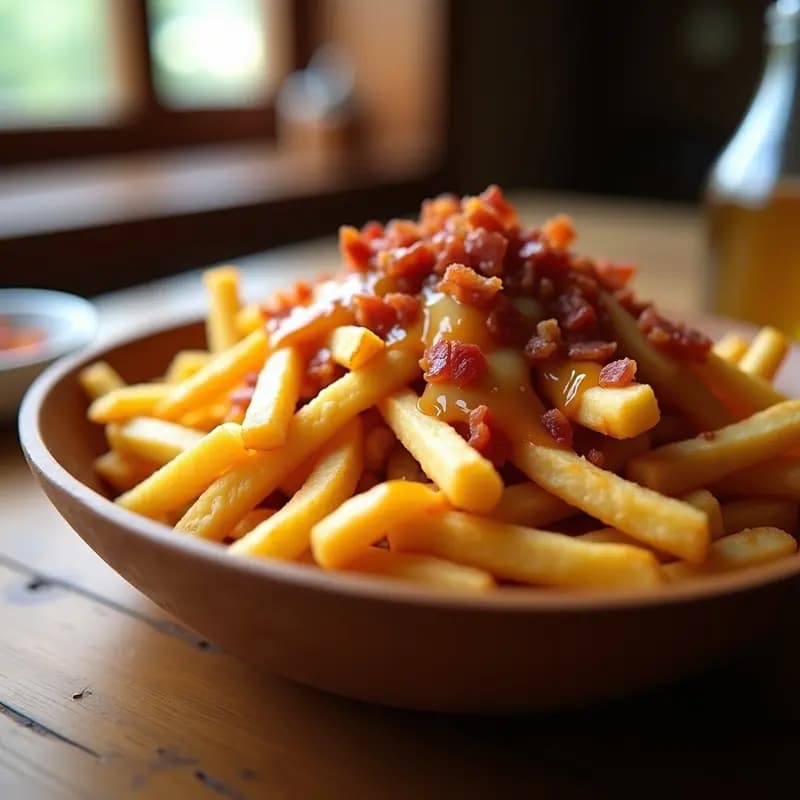 Poutine Quebecoise con Queso en Granos y Salsa de Caramelo: Twist Dulce-Salado de Canadá