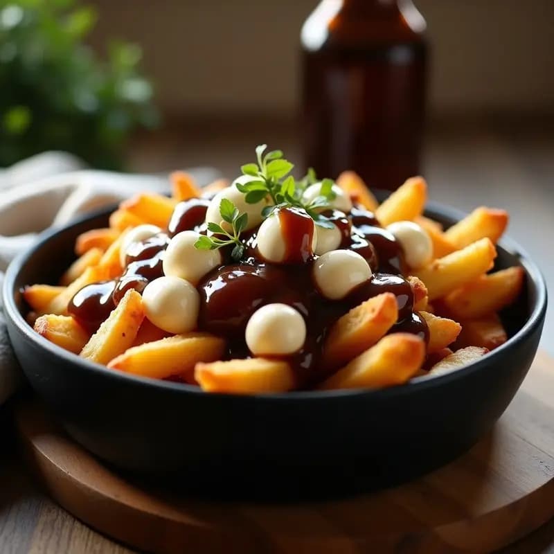 Poutine Canadiense con Queso de Mozzarella y Salsa de Gravi: Receta Decadente y Crujiente