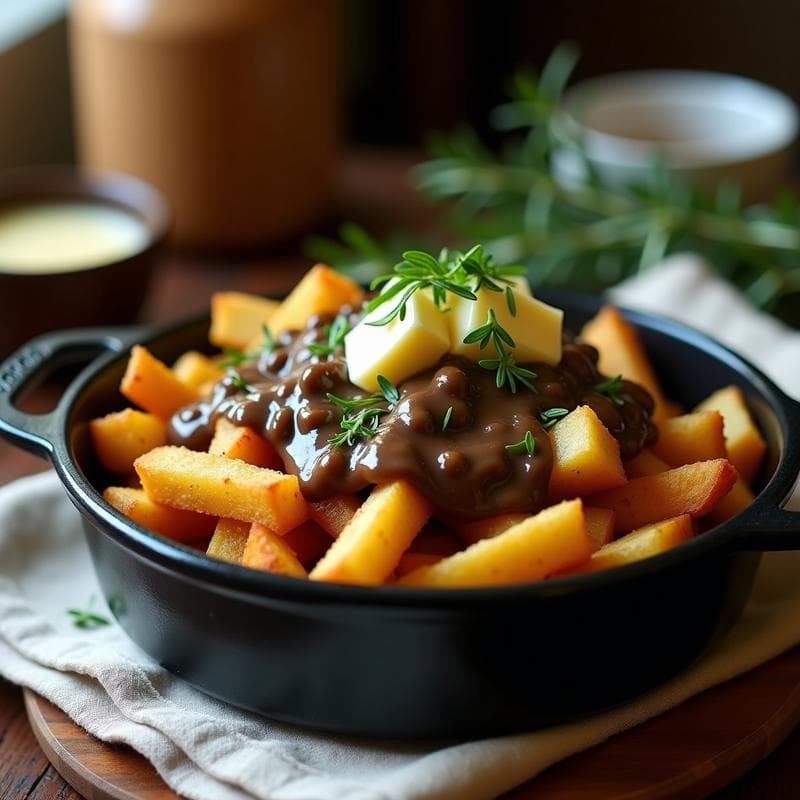 Poutine Vegana con Queso de Cashew y Salsa de Champiñones: Receta Canadiense Crujiente