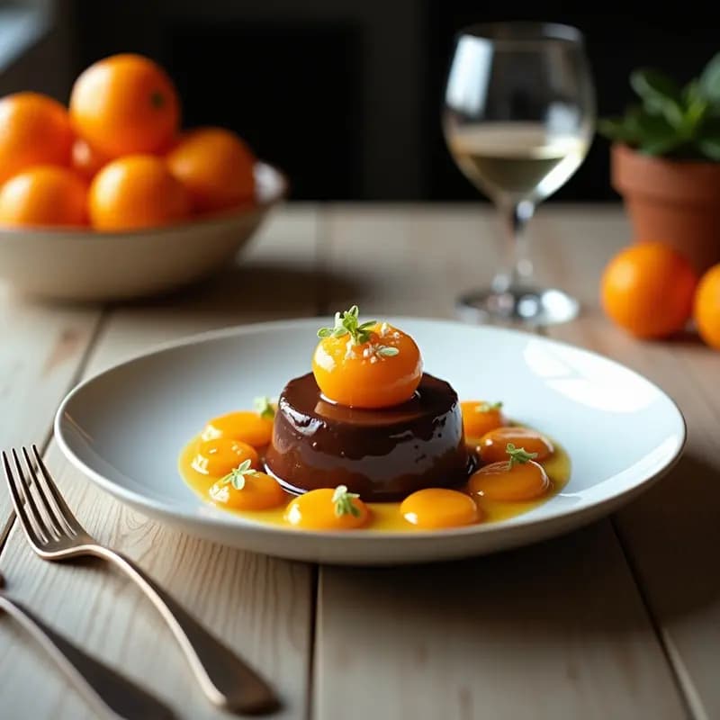 Pouting de Chocolate y Kumquat: Postre Francés con Toque Ácido y Sin Azúcar