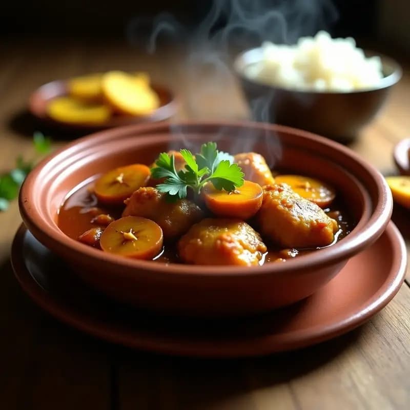 Poutou de Pollo y Plátano Maduro: Receta Haitiana Dulce y Salada en Una Sola Olla